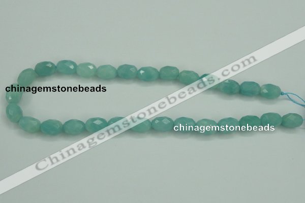 CAM140 15.5 inches 10*14mm faceted drum amazonite gemstone beads