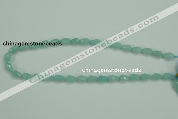 CAM141 15.5 inches 8*12mm faceted teardrop amazonite gemstone beads