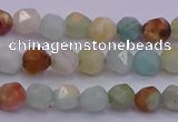 CAM1411 15.5 inches 6mm faceted nuggets amazonite gemstone beads