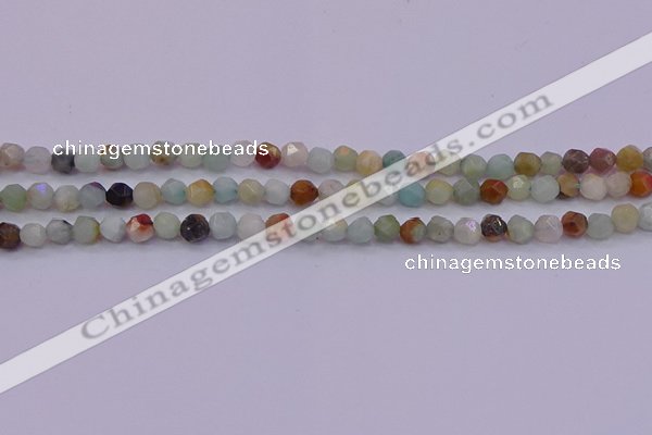 CAM1411 15.5 inches 6mm faceted nuggets amazonite gemstone beads