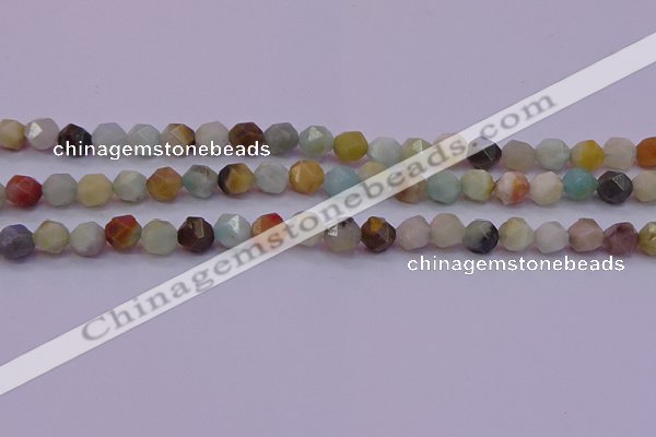 CAM1412 15.5 inches 8mm faceted nuggets amazonite gemstone beads