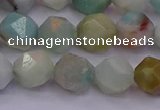 CAM1413 15.5 inches 10mm faceted nuggets amazonite gemstone beads