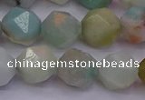 CAM1414 15.5 inches 12mm faceted nuggets amazonite gemstone beads