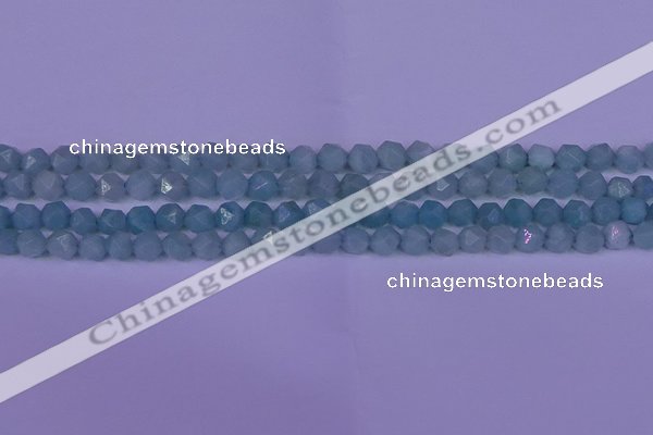 CAM1416 15.5 inches 6mm faceted nuggets Chinese amazonite beads