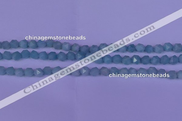 CAM1417 15.5 inches 8mm faceted nuggets Chinese amazonite beads