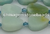 CAM1422 15.5 inches 13*18mm flat teardrop Chinese amazonite beads