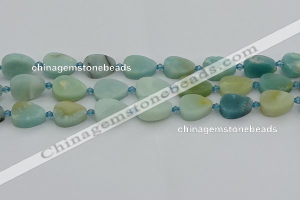 CAM1422 15.5 inches 13*18mm flat teardrop Chinese amazonite beads