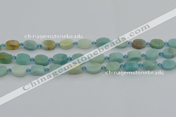 CAM1425 15.5 inches 8*12mm oval Chinese amazonite beads