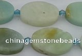 CAM1428 15.5 inches 15*22mm oval Chinese amazonite beads