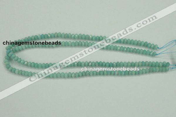 CAM143 15.5 inches 4*6mm faceted rondelle amazonite gemstone beads