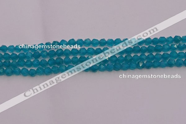 CAM1431 15.5 inches 6mm faceted nuggets dyed amazonite gemstone beads