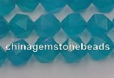 CAM1432 15.5 inches 8mm faceted nuggets dyed amazonite gemstone beads