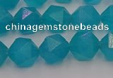 CAM1433 15.5 inches 10mm faceted nuggets dyed amazonite gemstone beads