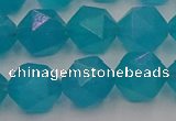 CAM1434 15.5 inches 12mm faceted nuggets dyed amazonite gemstone beads