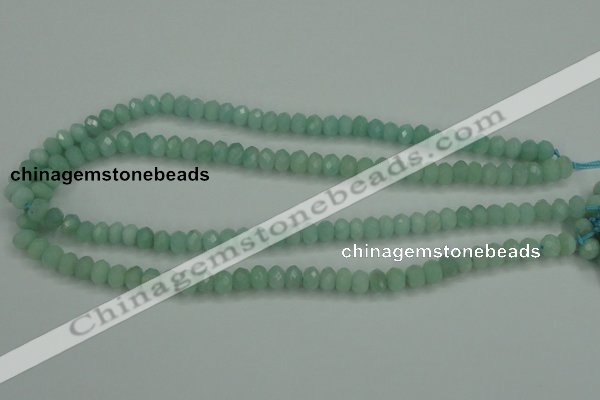 CAM144 15.5 inches 5*8mm faceted rondelle amazonite gemstone beads