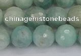 CAM1454 15.5 inches 12mm faceted round amazonite gemstone beads