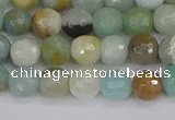 CAM1459 15.5 inches 6mm faceted round amazonite beads wholesale