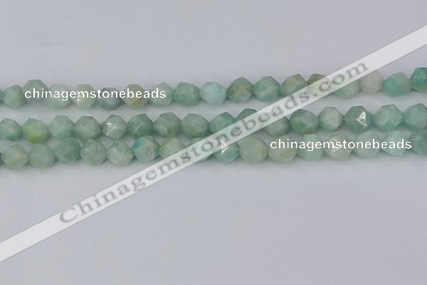 CAM1473 15.5 inches 8mm faceted nuggets Brazilian amazonite beads