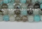 CAM1480 15.5 inches 4mm round Madagascar black amazonite beads