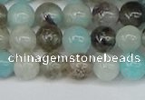 CAM1481 15.5 inches 6mm round Madagascar black amazonite beads