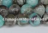 CAM1483 15.5 inches 10mm round Madagascar black amazonite beads