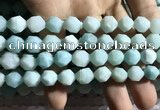 CAM1496 15.5 inches 12mm faceted nuggets amazonite beads wholesale