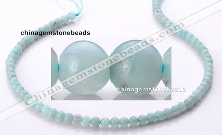 CAM15 16 inches 4mm round natural amazonite beads Wholesale