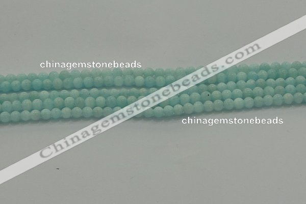 CAM1500 15.5 inches 4mm round natural peru amazonite beads