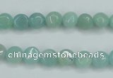 CAM151 15.5 inches 8mm flat round amazonite gemstone beads