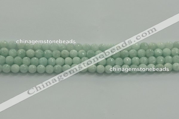 CAM1511 15.5 inches 6mm faceted round natural peru amazonite beads