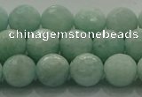 CAM1513 15.5 inches 10mm faceted round natural peru amazonite beads