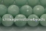 CAM1514 15.5 inches 12mm faceted round natural peru amazonite beads