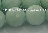 CAM1516 15.5 inches 16mm faceted round peru amazonite beads