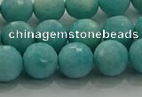 CAM1523 15.5 inches 10mm faceted round natural peru amazonite beads