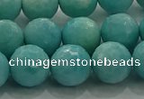 CAM1524 15.5 inches 12mm faceted round natural peru amazonite beads