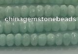 CAM1541 15.5 inches 4*6mm faceted rondelle peru amazonite beads