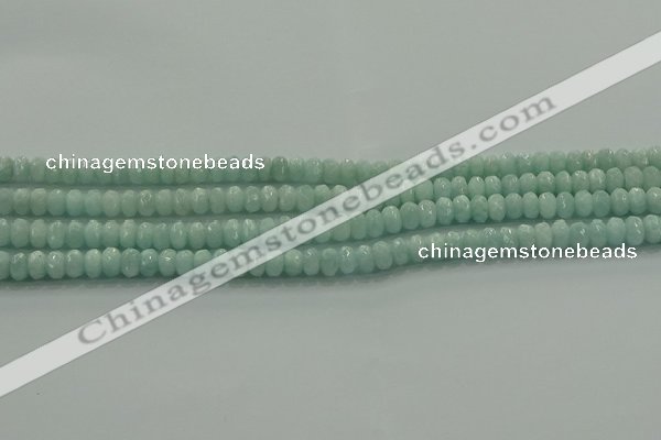 CAM1541 15.5 inches 4*6mm faceted rondelle peru amazonite beads