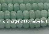 CAM1542 15.5 inches 5*8mm faceted rondelle peru amazonite beads