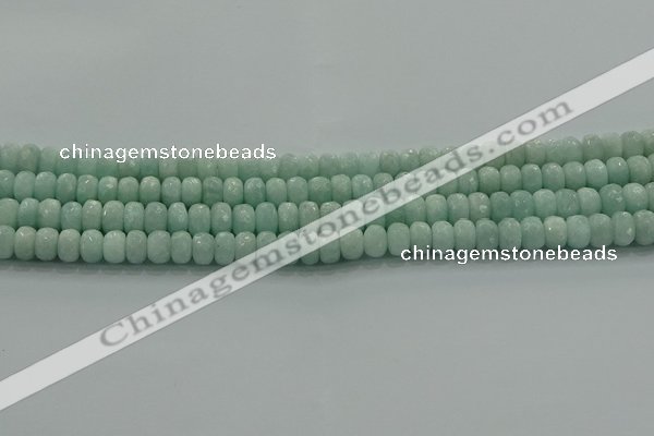 CAM1542 15.5 inches 5*8mm faceted rondelle peru amazonite beads