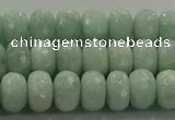 CAM1543 15.5 inches 6*10mm faceted rondelle peru amazonite beads