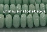 CAM1544 15.5 inches 7*12mm faceted rondelle peru amazonite beads