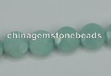 CAM155 15.5 inches 12mm faceted coin amazonite gemstone beads