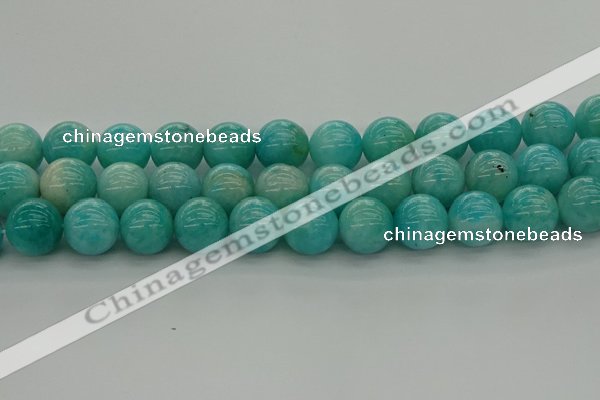 CAM1555 15.5 inches 14mm round natural peru amazonite beads