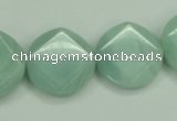 CAM156 15.5 inches 20mm faceted coin amazonite gemstone beads