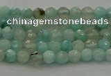 CAM1560 15.5 inches 4mm faceted round Russian amazonite beads