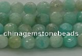 CAM1561 15.5 inches 6mm faceted round Russian amazonite beads