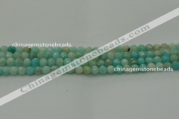 CAM1561 15.5 inches 6mm faceted round Russian amazonite beads