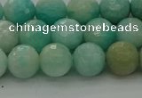 CAM1562 15.5 inches 8mm faceted round Russian amazonite beads