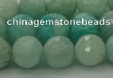 CAM1564 15.5 inches 12mm faceted round Russian amazonite beads