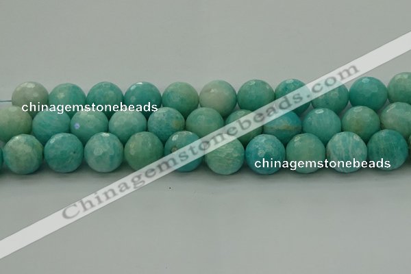 CAM1567 15.5 inches 18mm faceted round Russian amazonite beads